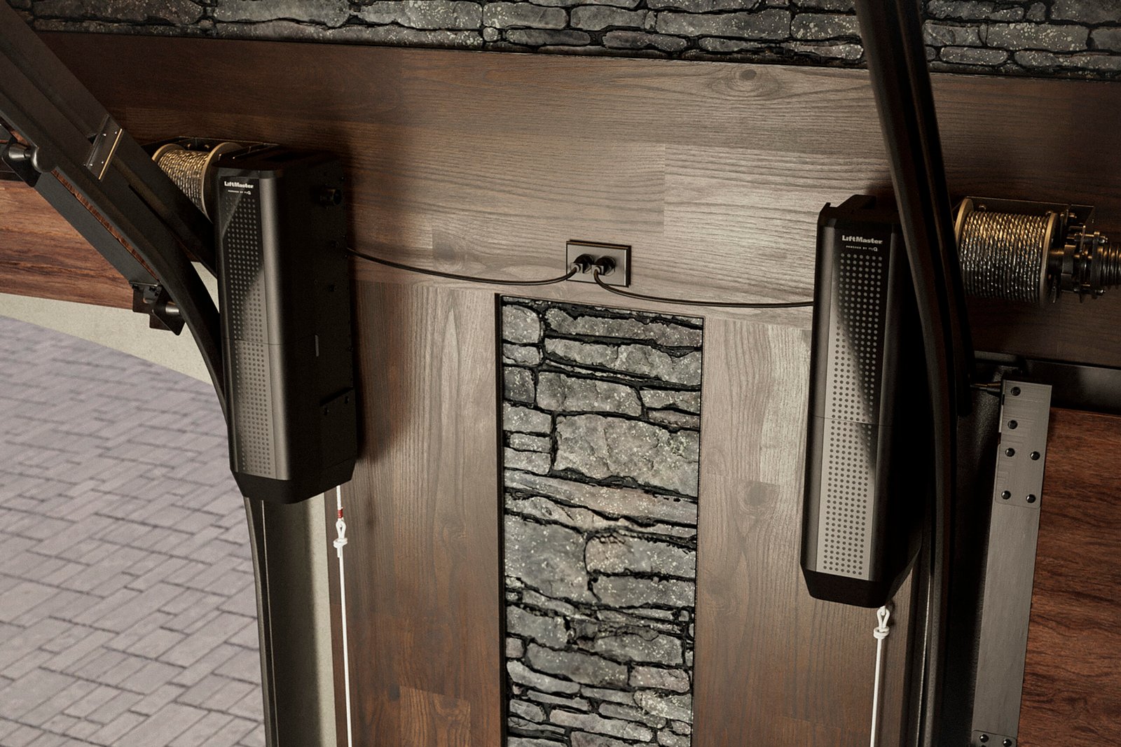 OPENERS Quiet, durable side-mounted garage door opener installed