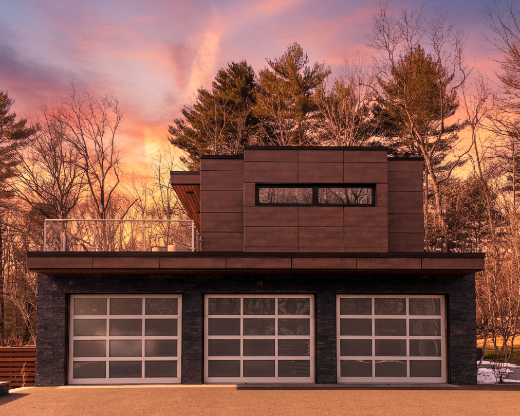 Garage door with windows Chicago custom installation