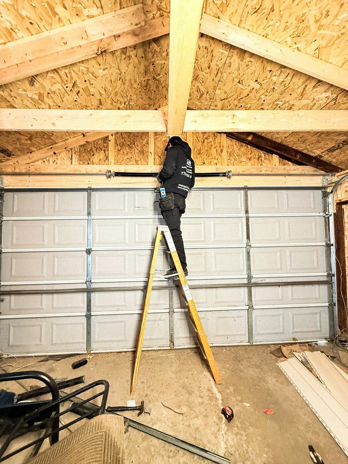 AL Garage Doors technician performing garage door installation in Vernon Hills IL