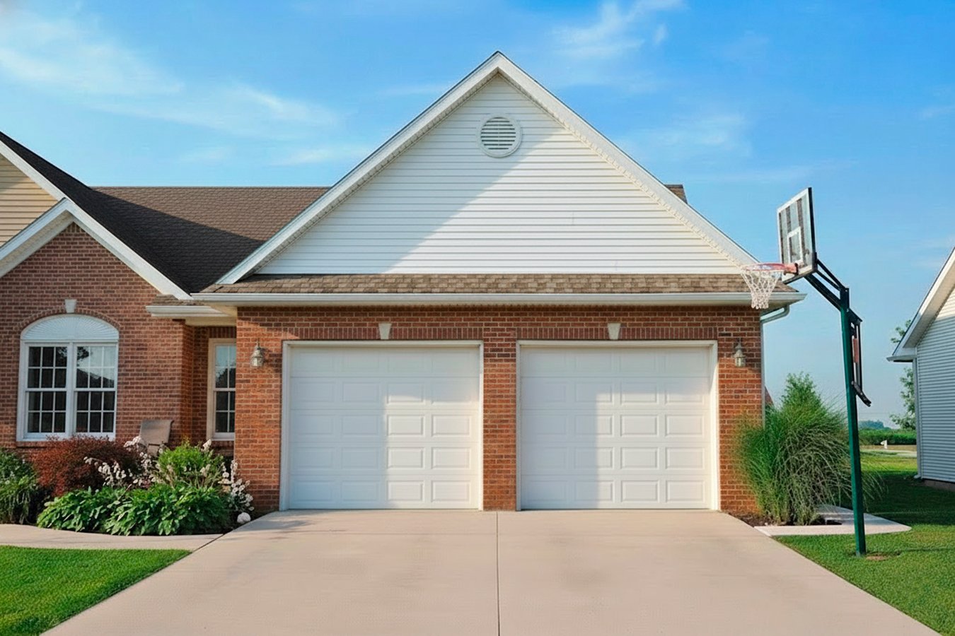 Garage door installation Highland Park IL — carriage house style door on North Shore estate near Sheridan Road
